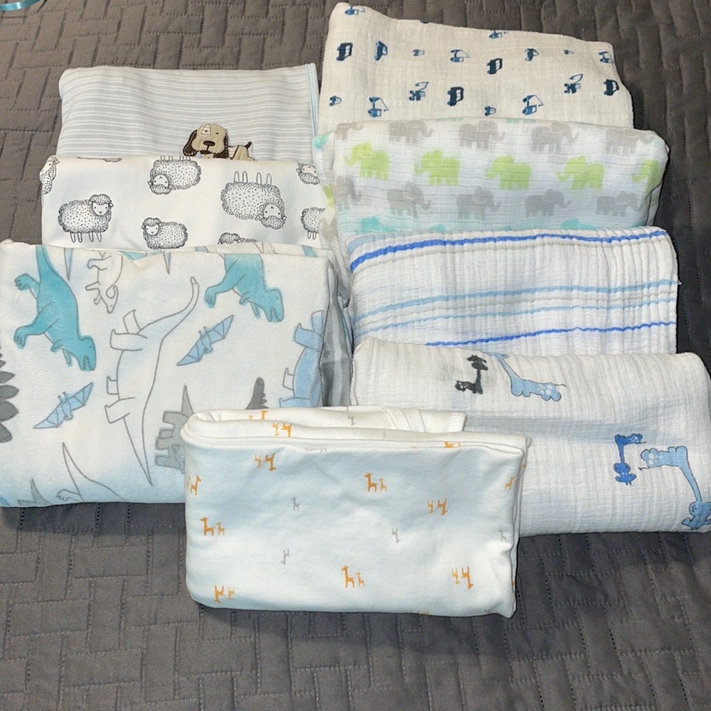 Lightweight baby blankets.